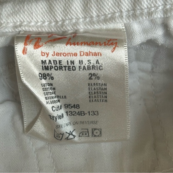 Citizens of Humanity White Bermuda Cutoff Jean Shorts Women’s 26 Raw Hem Denim - Picture 10 of 10